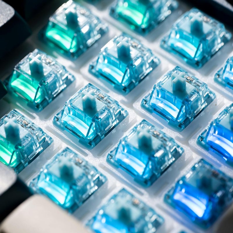 AKKO مفتاح V5 كريمي أزرق للوحة مفاتيح الألعاب الميكانيكية، 5 دبابيس 45gf مفاتيح لمسية مشحمة مسبقًا (45 قطعة) - Image 5